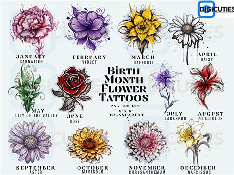 August Birthmonth Flower Tattoo Birth Flower Tattoos August Flower