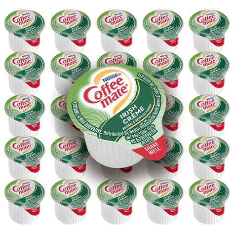 Coffee Mate Irish Creme Gluten Free Liquid Creamer Single Serve Tubs Irish Cream Flavor 0 38 Fl Oz 11 Ml 50 Box 50 Serving Coffee Mate Mpn 35112 Reliable Paper