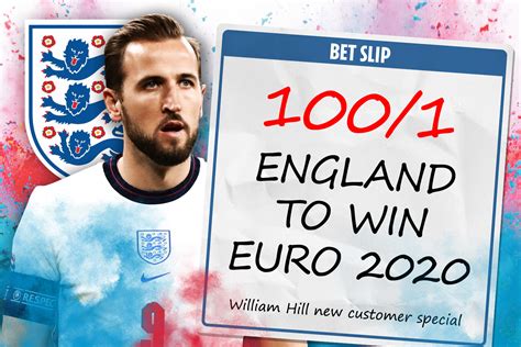 England At 100 1 To Win Euro 2020 With William Hill Betting Special Offer
