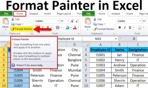 How To Use Format Painter In Excel How To Excel