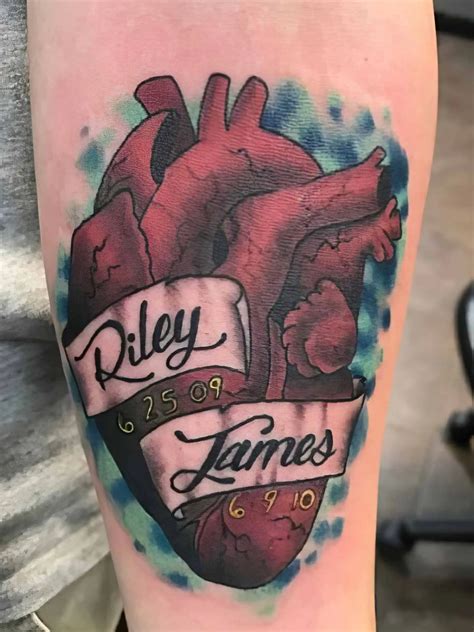 Real Heart Tattoo Designs With Names