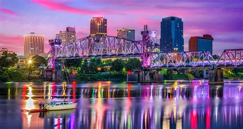 The Junction Bridge Downtown Little Rock Arkansas Editorial Stock